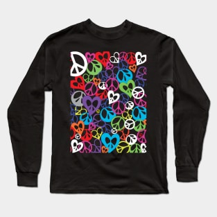 Round and Heart Shaped Peace Signs. Long Sleeve T-Shirt